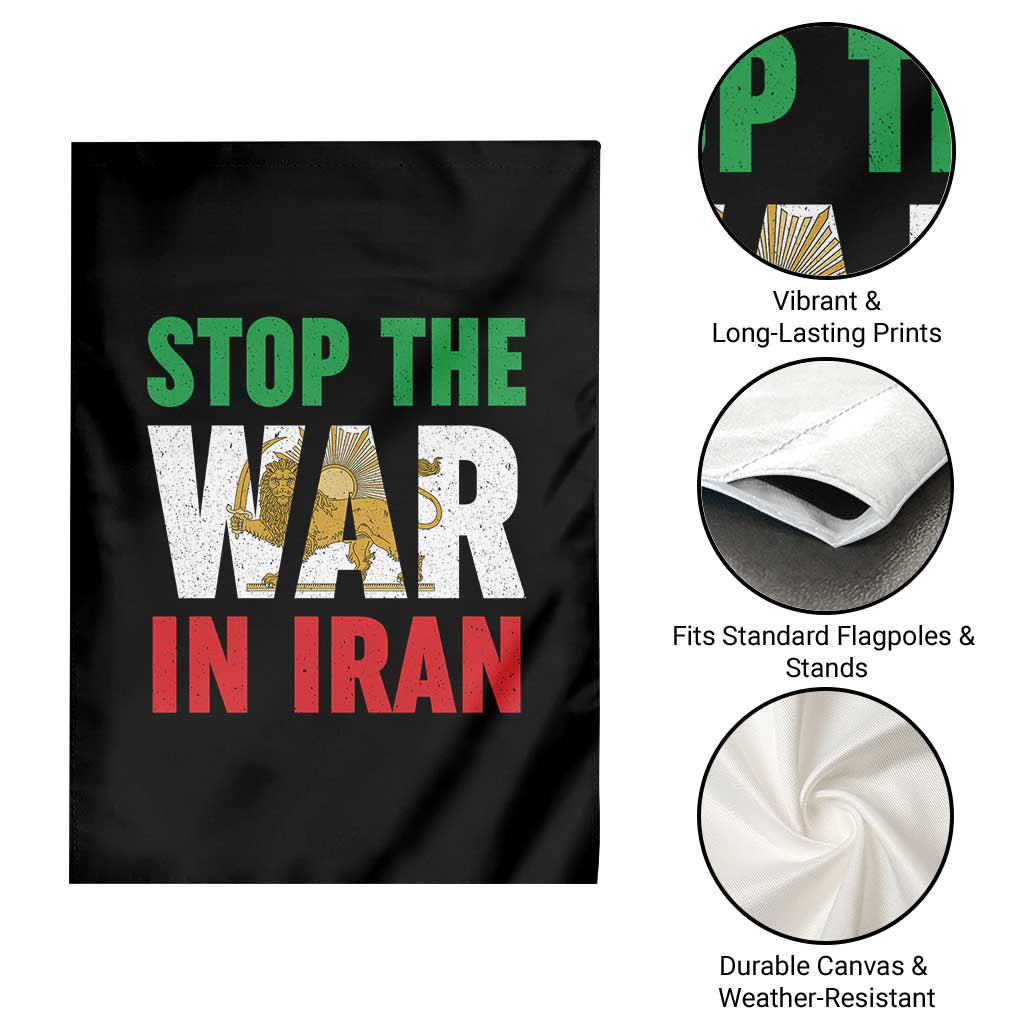 Free Iran Support Iranian MIGA Garden Flag Stop The War In Iran