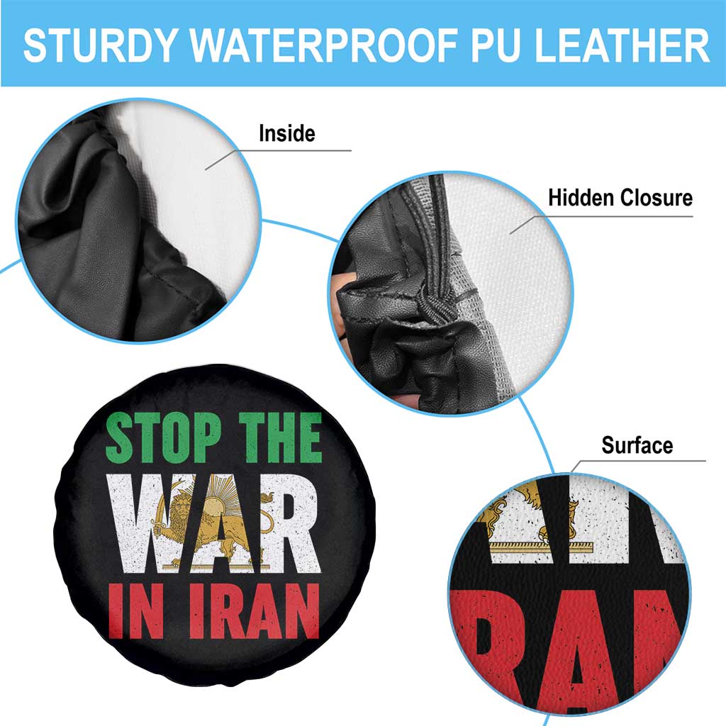 Free Iran Support Iranian MIGA Spare Tire Cover Stop The War In Iran