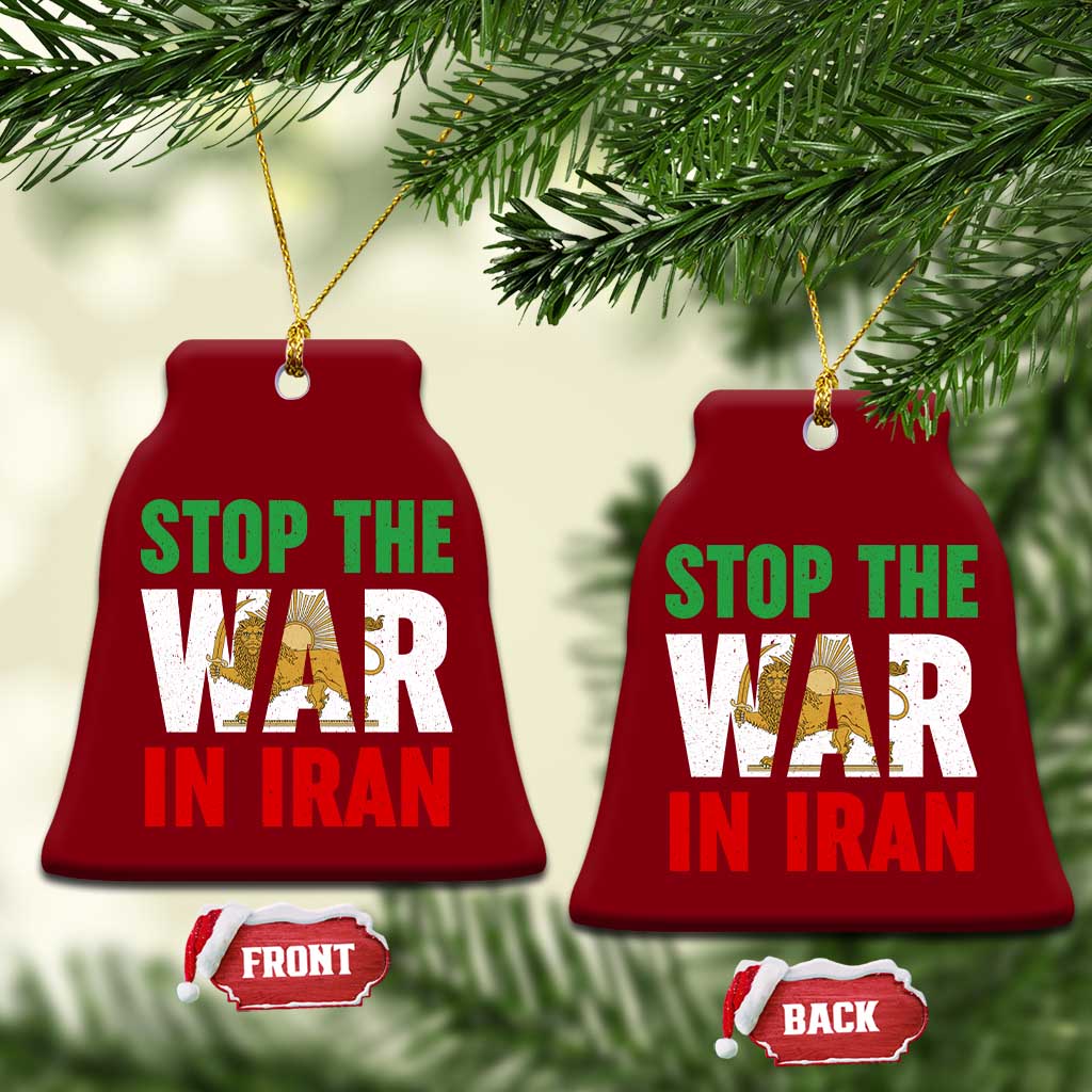 Free Iran Support Iranian MIGA Ceramic Ornament Stop The War In Iran