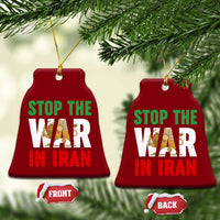 Free Iran Support Iranian MIGA Ceramic Ornament Stop The War In Iran