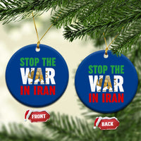 Free Iran Support Iranian MIGA Ceramic Ornament Stop The War In Iran