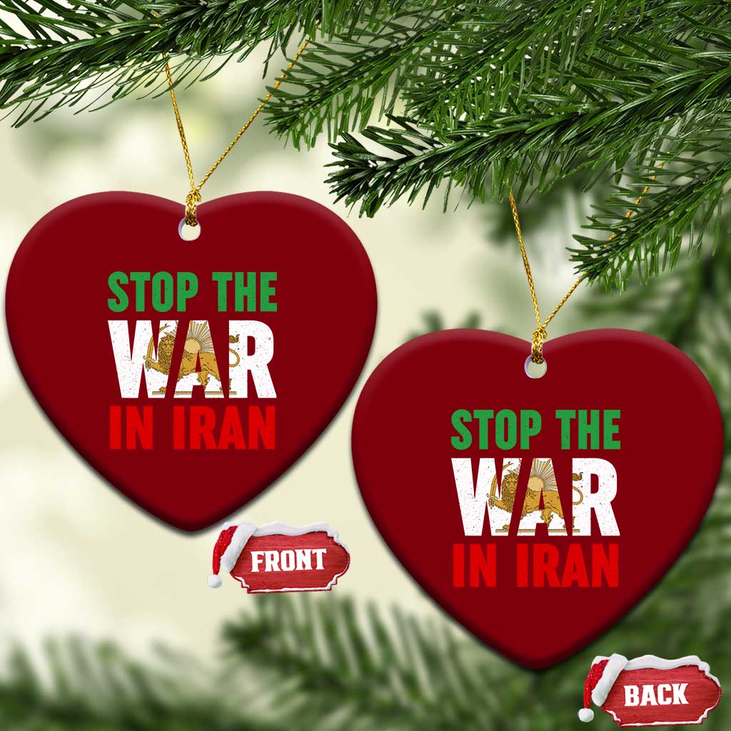 Free Iran Support Iranian MIGA Ceramic Ornament Stop The War In Iran