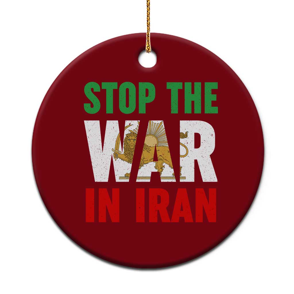 Free Iran Support Iranian MIGA Ceramic Ornament Stop The War In Iran