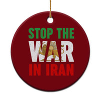 Free Iran Support Iranian MIGA Ceramic Ornament Stop The War In Iran