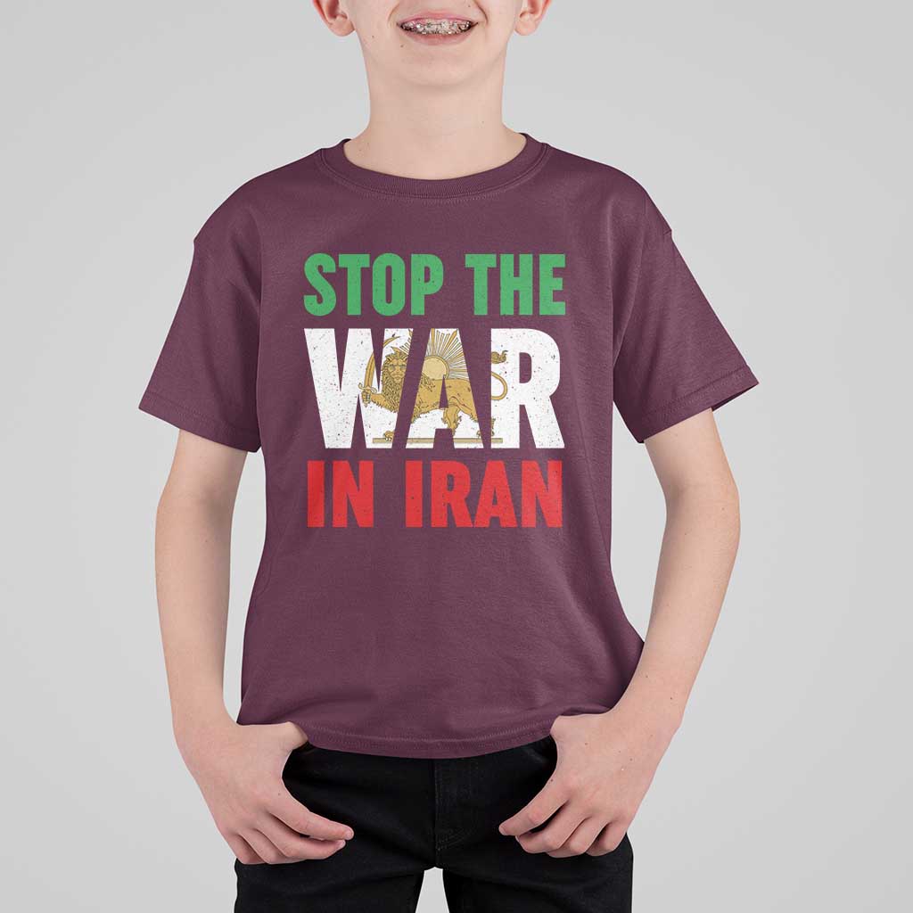 Free Iran Support Iranian MIGA T Shirt For Kid Stop The War In Iran
