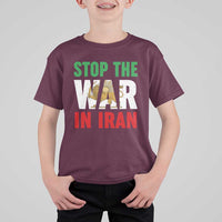 Free Iran Support Iranian MIGA T Shirt For Kid Stop The War In Iran