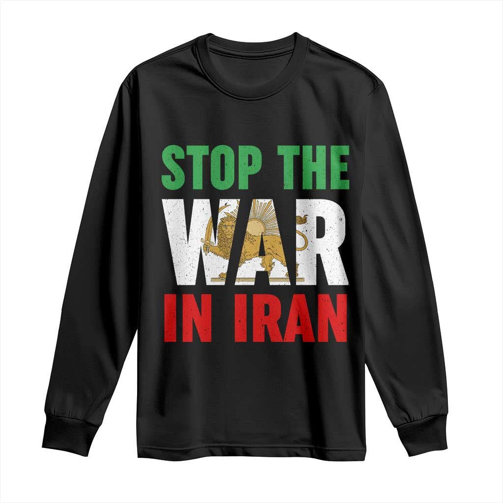 Free Iran Support Iranian MIGA Long Sleeve Shirt Stop The War In Iran