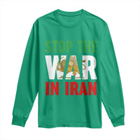 Free Iran Support Iranian MIGA Long Sleeve Shirt Stop The War In Iran