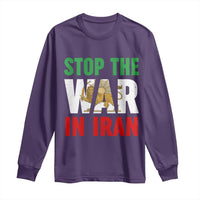 Free Iran Support Iranian MIGA Long Sleeve Shirt Stop The War In Iran