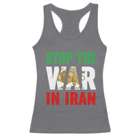 Free Iran Support Iranian MIGA Racerback Tank Top Stop The War In Iran