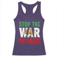 Free Iran Support Iranian MIGA Racerback Tank Top Stop The War In Iran