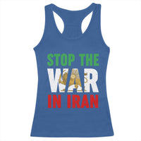 Free Iran Support Iranian MIGA Racerback Tank Top Stop The War In Iran