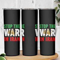 Free Iran Support Iranian MIGA Skinny Tumbler Stop The War In Iran