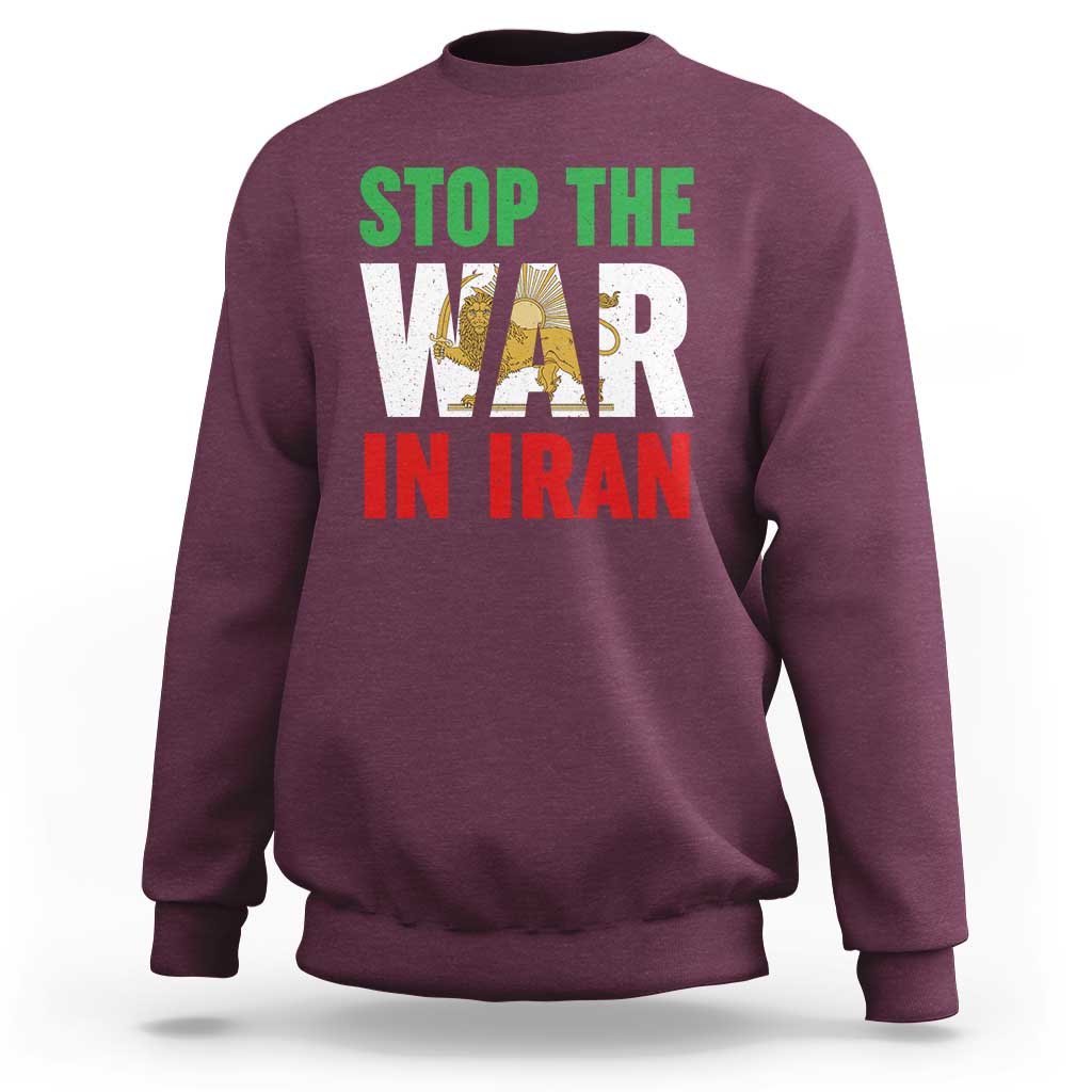 Free Iran Support Iranian MIGA Sweatshirt Stop The War In Iran