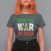 Free Iran Support Iranian MIGA T Shirt For Women Stop The War In Iran