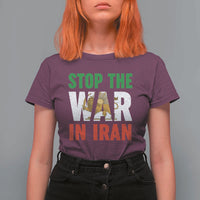 Free Iran Support Iranian MIGA T Shirt For Women Stop The War In Iran