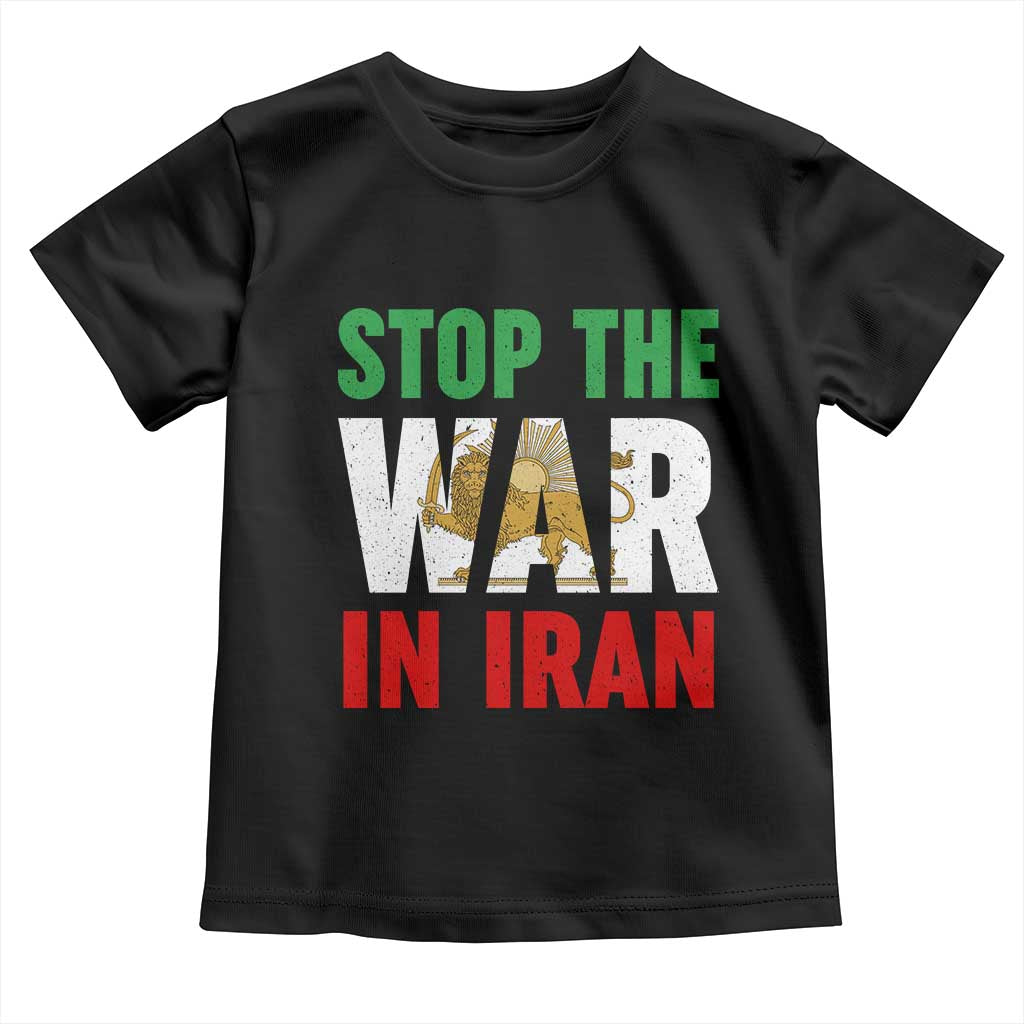 Free Iran Support Iranian MIGA Toddler T Shirt Stop The War In Iran