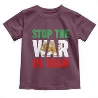 Free Iran Support Iranian MIGA Toddler T Shirt Stop The War In Iran
