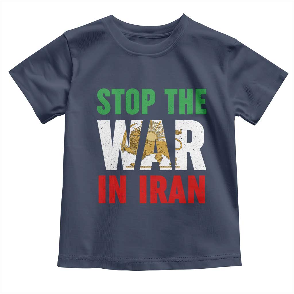 Free Iran Support Iranian MIGA Toddler T Shirt Stop The War In Iran