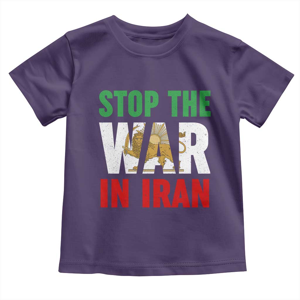Free Iran Support Iranian MIGA Toddler T Shirt Stop The War In Iran
