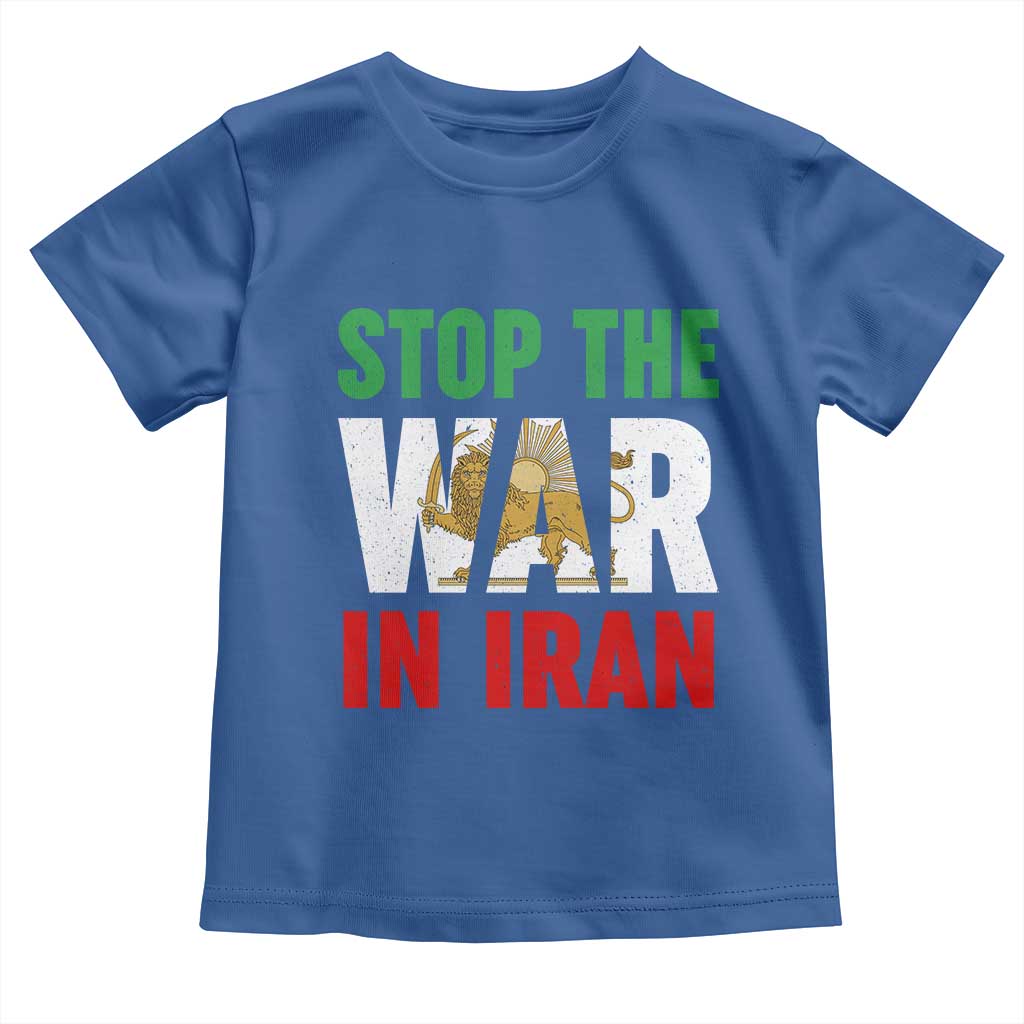 Free Iran Support Iranian MIGA Toddler T Shirt Stop The War In Iran