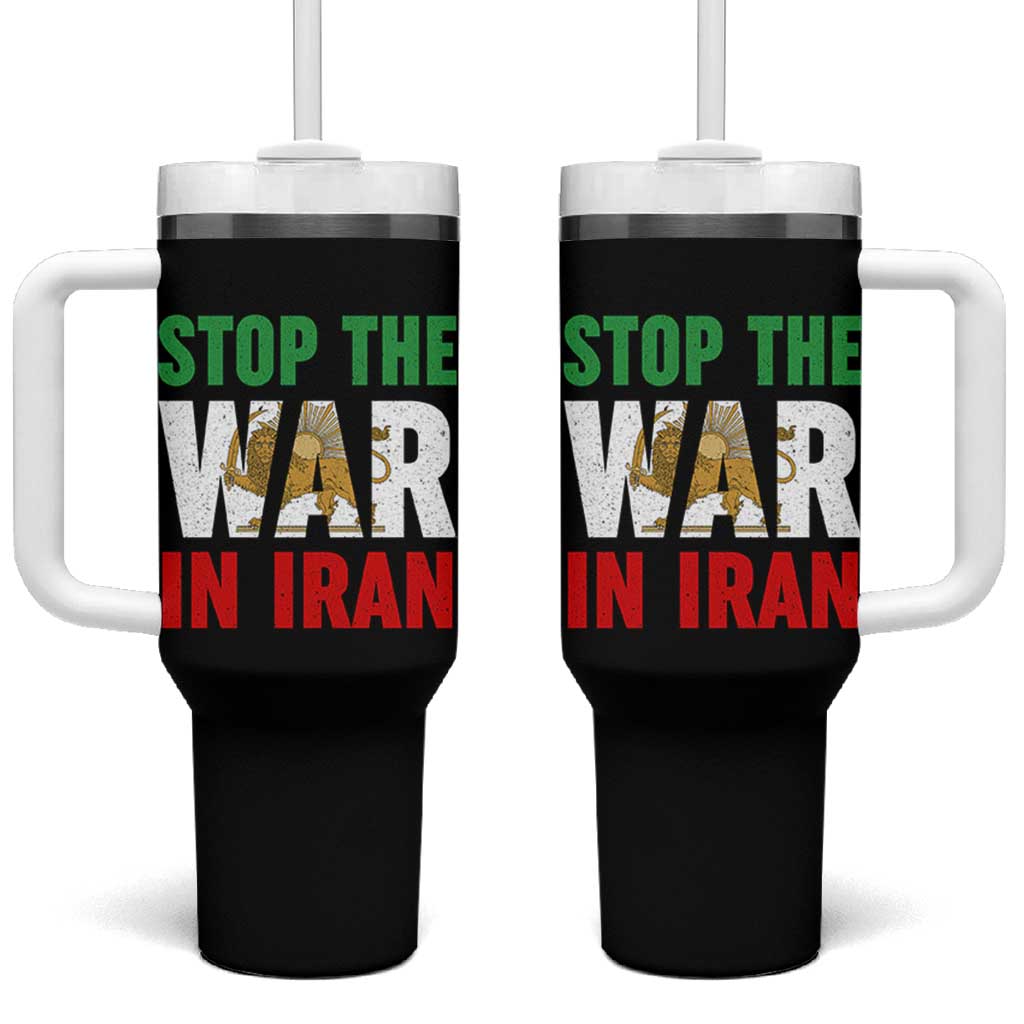 Free Iran Support Iranian MIGA Tumbler With Handle Stop The War In Iran