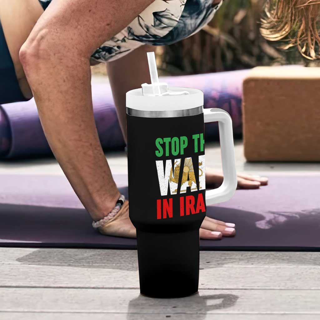 Free Iran Support Iranian MIGA Tumbler With Handle Stop The War In Iran