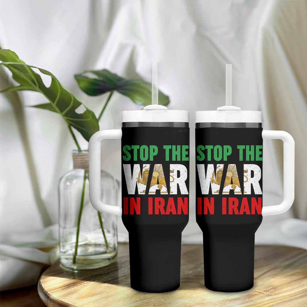 Free Iran Support Iranian MIGA Tumbler With Handle Stop The War In Iran