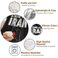 Free Iran Support Iranian MIGA Throw Blanket