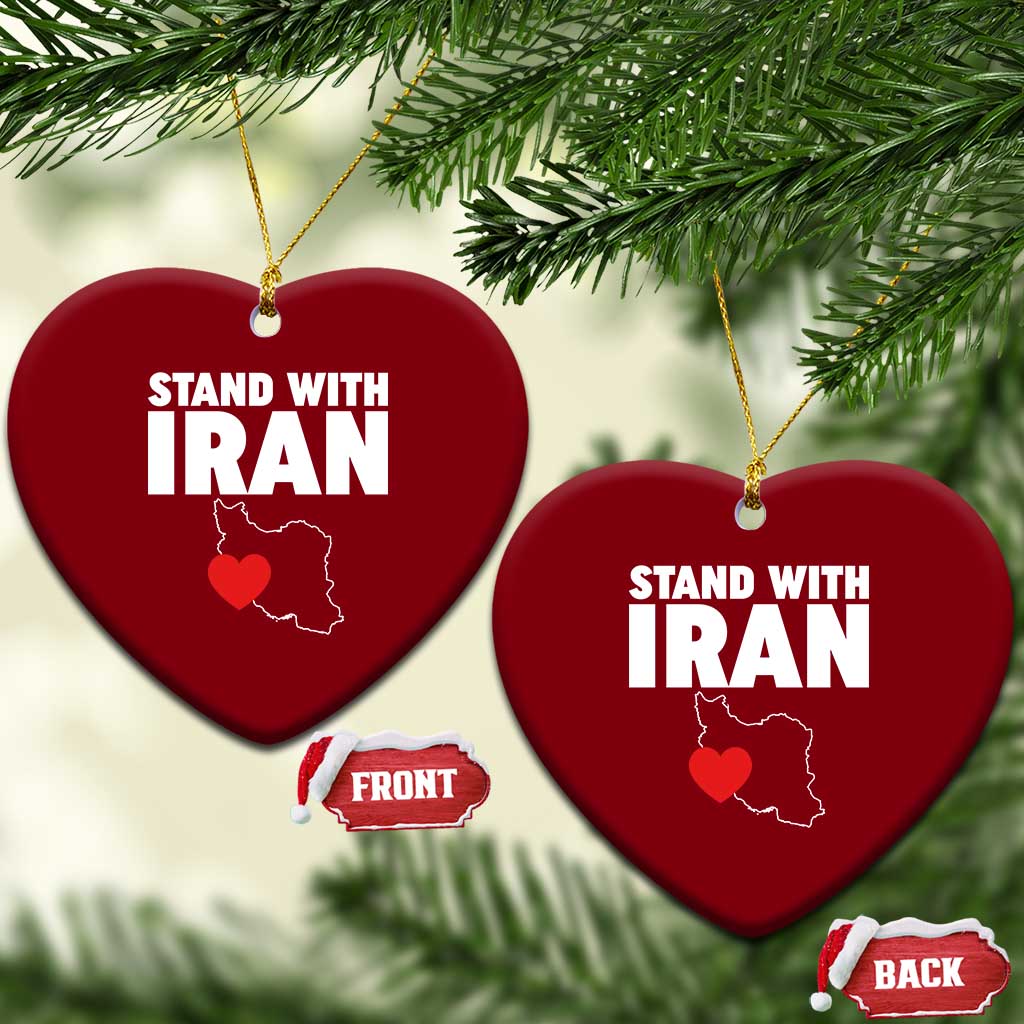 Free Iran Support Iranian MIGA Ceramic Ornament
