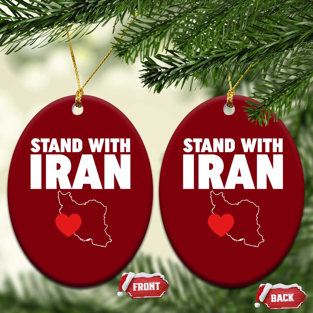 Free Iran Support Iranian MIGA Ceramic Ornament