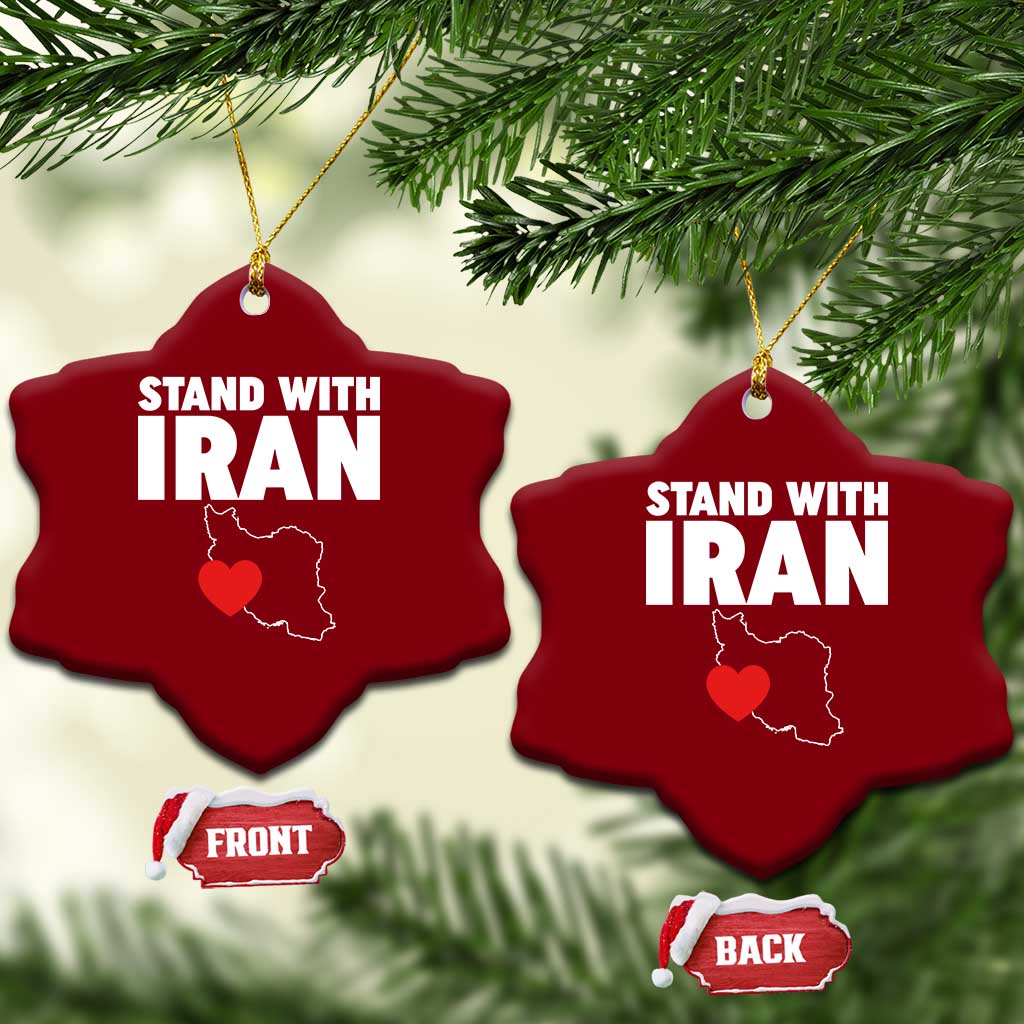 Free Iran Support Iranian MIGA Ceramic Ornament