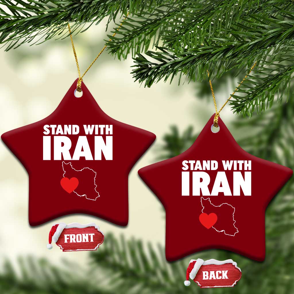 Free Iran Support Iranian MIGA Ceramic Ornament