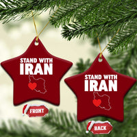 Free Iran Support Iranian MIGA Ceramic Ornament