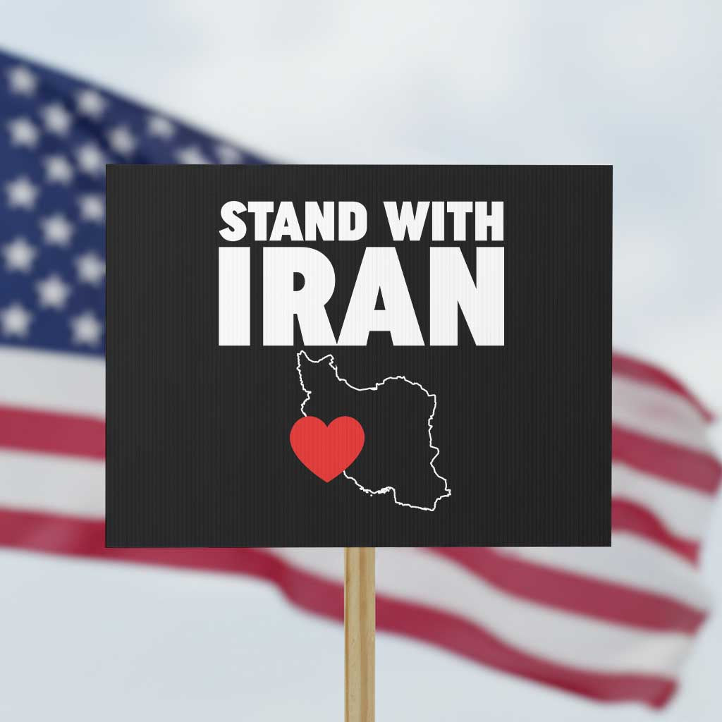 Free Iran Support Iranian MIGA Protest Sign