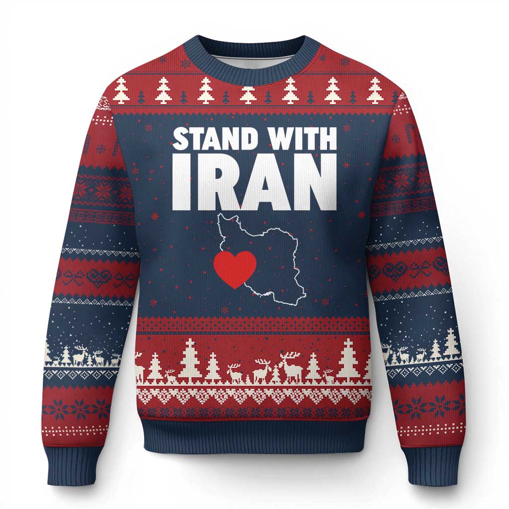 Free Iran Support Iranian MIGA Ugly Christmas Sweater