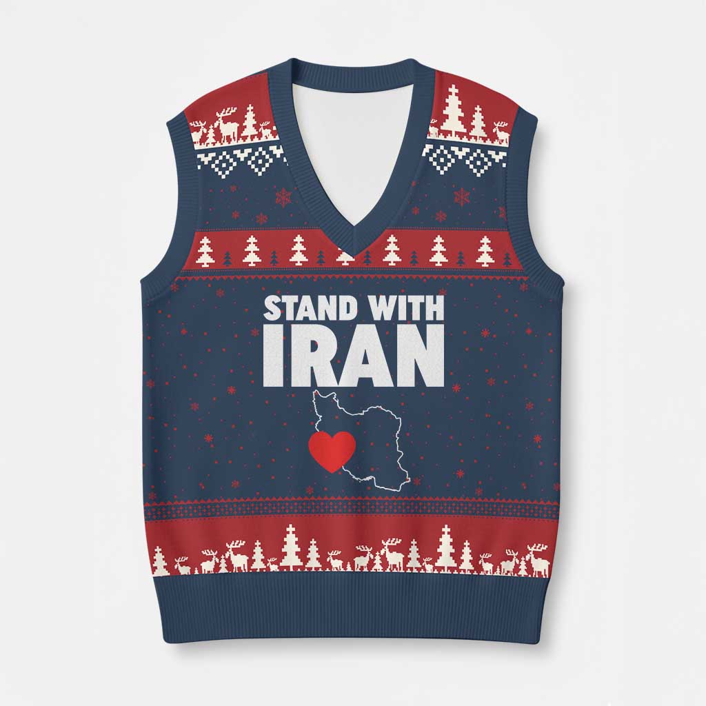 Free Iran Support Iranian MIGA V-Neck Knit Sweater Vest