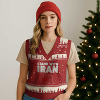 Free Iran Support Iranian MIGA V-Neck Knit Sweater Vest