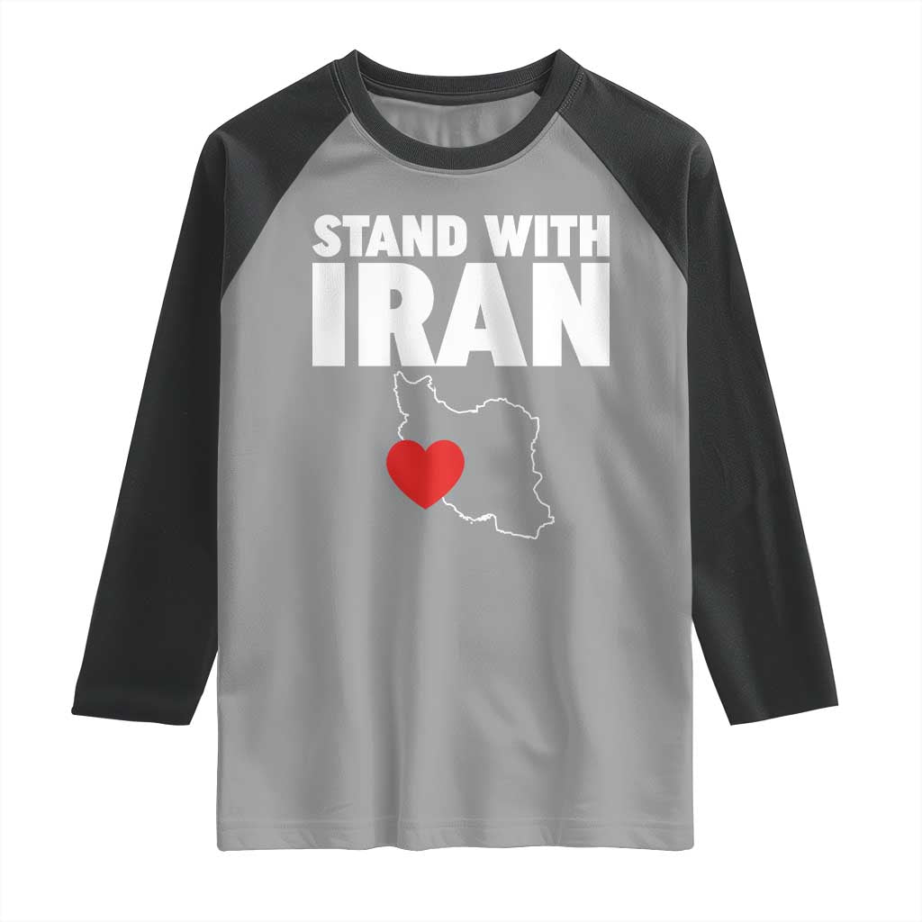 Free Iran Support Iranian MIGA Raglan Shirt