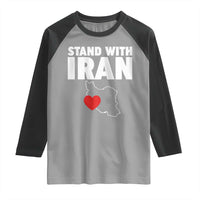 Free Iran Support Iranian MIGA Raglan Shirt