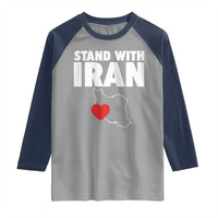 Free Iran Support Iranian MIGA Raglan Shirt
