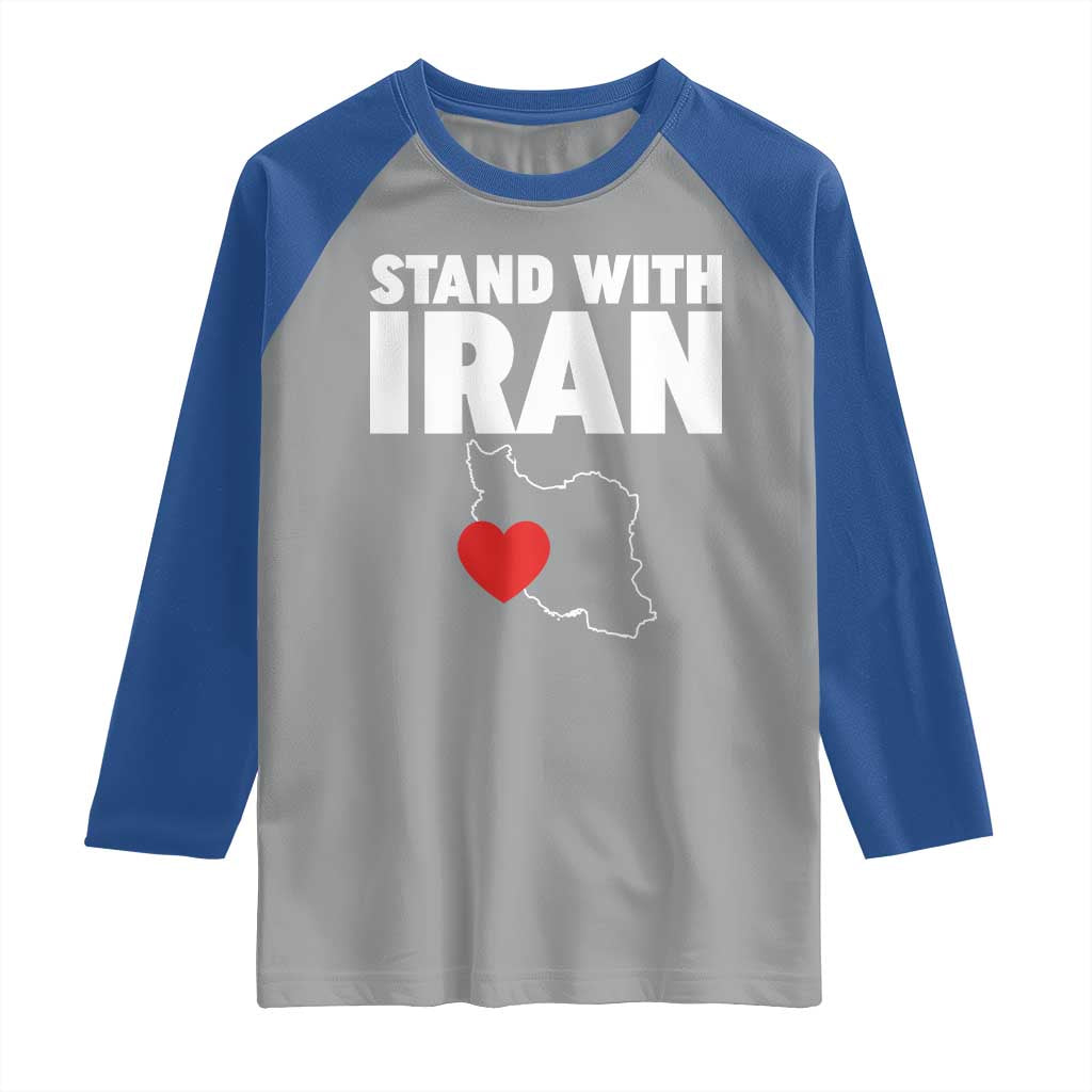 Free Iran Support Iranian MIGA Raglan Shirt