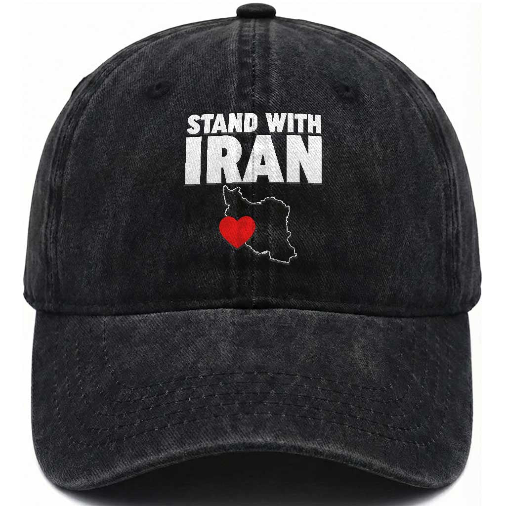 Free Iran Support Iranian MIGA Washed Cotton Baseball Cap