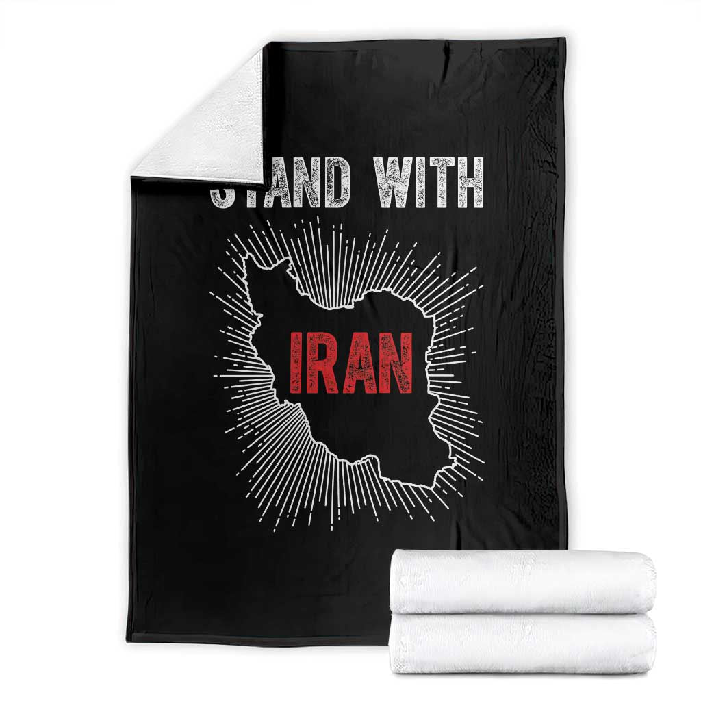 Free Iran Support Throw Blanket Stand With Iran