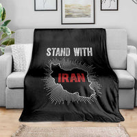 Free Iran Support Throw Blanket Stand With Iran