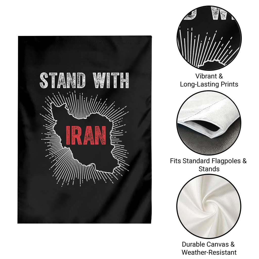 Free Iran Support Garden Flag Stand With Iran