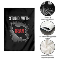 Free Iran Support Garden Flag Stand With Iran