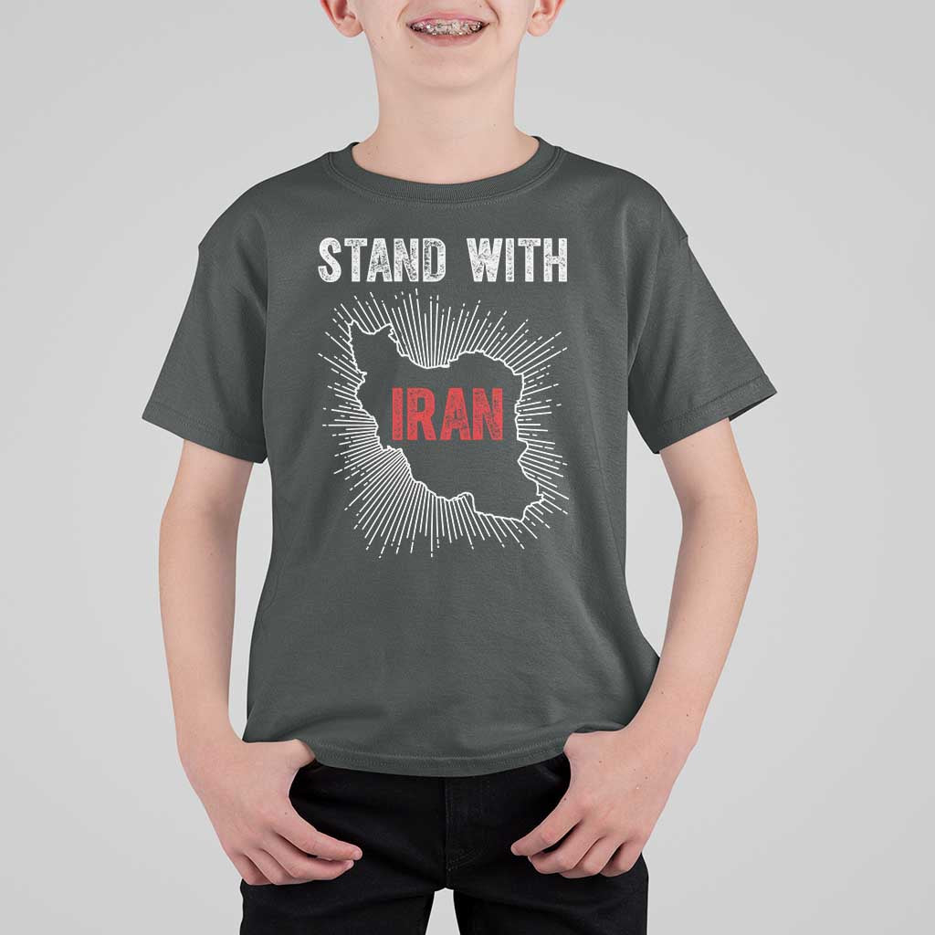 Free Iran Support T Shirt For Kid Stand With Iran