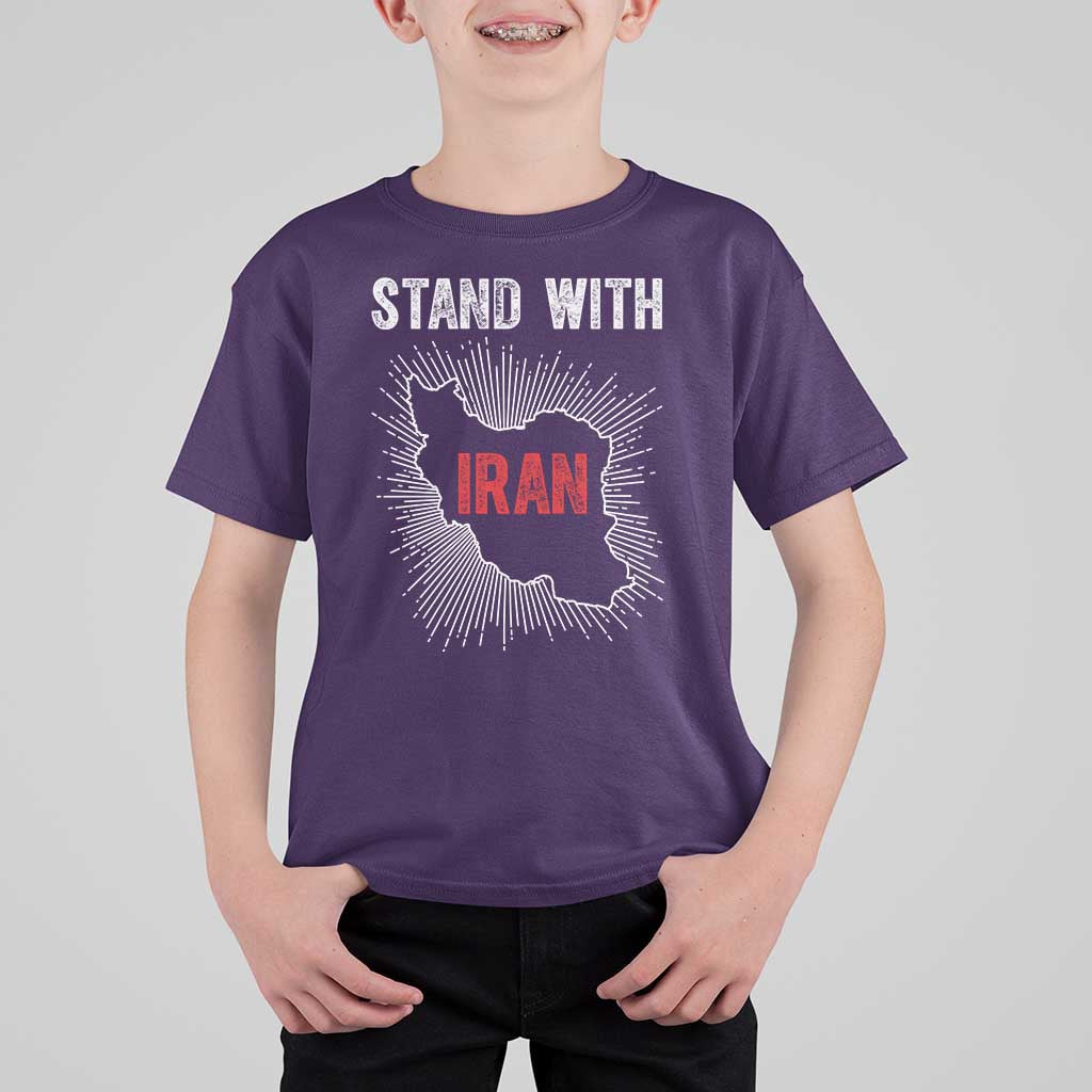 Free Iran Support T Shirt For Kid Stand With Iran