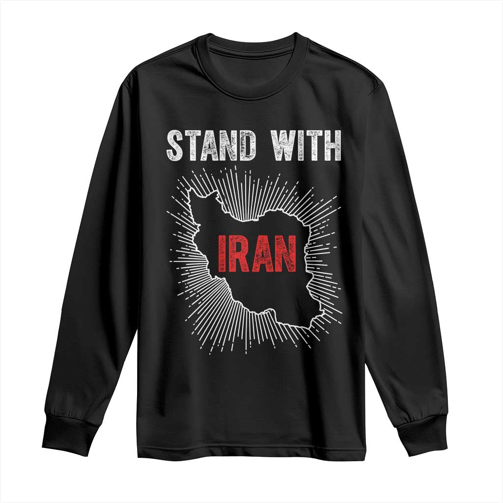 Free Iran Support Long Sleeve Shirt Stand With Iran